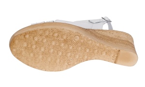 Sandale dama de vara cu platforme de 7 cm, din piele naturala, Alb S66ABOX - Img 8