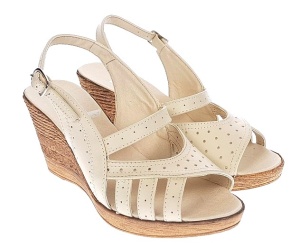 Sandale dama de vara cu platforme de 7 cm, din piele naturala, bej, S64BEJBOX - Img 2
