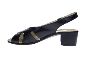 Sandale dama din piele naturala box, Negru, S33NBOX - Img 2