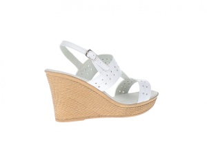 Sandale dama din piele naturala box, platforme de 8 cm S46ABOX - Img 4