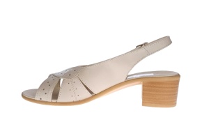 Sandale dama din piele naturala box, S34BEJ - Img 5
