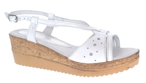 Sandale dama din piele naturala cu platforme de 6 cm LS36A2 Marimea 38 - Img 3