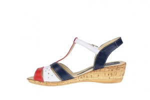 Sandale dama din piele naturala cu platforme de 7 cm - S40RABL - Img 6