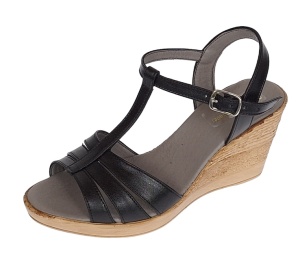 Sandale dama din piele naturala Negru NA134NBOX - Img 2