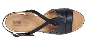 Sandale dama negre din piele naturala cu platforme de 8cm BVS45N - Img 8