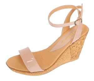 Sandale dama piele naturala cu platforme de 10 cm – Nude Lac S107NDL - Img 3