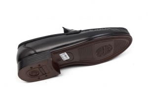 Scarpi barbati din piele naturala de culoare neagra SC1N - Img 7