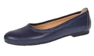 Balerini dama casual, din piele naturala bleumarin - FLO3BL - Img 5