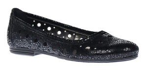Balerini dama casual din piele naturala -Model Negru Perlat Clara
