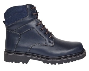Bocanci barbati Sport din piele naturala model Bleumarin Imblanit GKR5KBLUE - Img 10