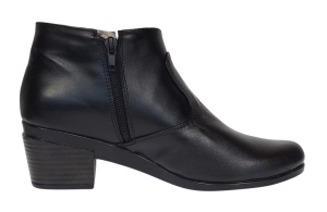 Botine dama casual din piele naturala cu fermoar MVS18BT - Img 3