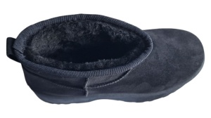 Cizme dama scurte din piele ecologica tip velur imblanite Urban Next Step A89BLACK - Img 4