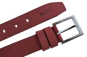 Curea barbati, casual, din piele naturala, BORDO MAT, 4.5cm - CK30BRD - Img 3