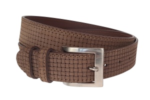 Curea barbati casual din piele naturala bufo Maro deschis 4cm Serenia 237MBF - Img 2