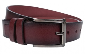 Curea barbati, casual, eleganta, din piele naturala, Grena, 3.5cm - CK39VIS - Img 2