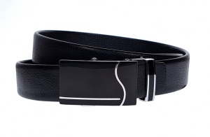 Curea barbati, casual, eleganta, din piele naturala, Negru 3.5cm - CK16N
