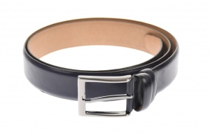 Curea barbati eleganta, din piele ecologica, bleumarin 3.5 cm - DR00BLM - Img 3