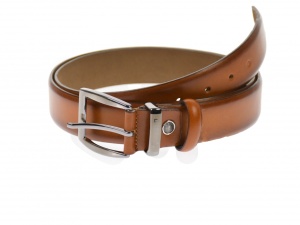 Curea barbati eleganta, din piele ecologica, maro coniac 3.5 cm - DR001CON