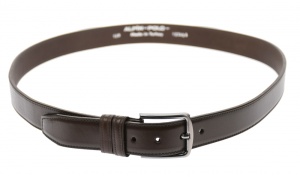Curea barbati eleganta, din piele ecologica, maro milenium 3.5 cm - DR1500M - Img 3