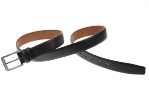 Curea barbati eleganta, din piele ecologica neagra 3.5 cm - DR1320NECO - Img 3