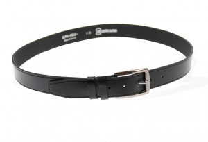 Curea barbati eleganta, din piele ecologica, neagra 3.5 cm - DR1510N - Img 3