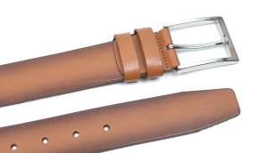 Curea barbati eleganta din piele naturala maro 3.7cm - DR239MD - Img 3