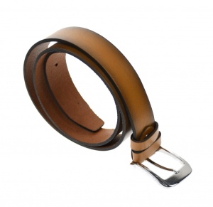 Curea barbati eleganta, din piele naturala, maro coffee 3.5 cm - DR1530M - Img 5
