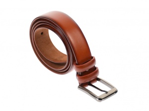 Curea barbati eleganta, din piele naturala, maro coniac 3.5 cm - DR1170CON - Img 4
