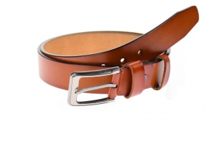Curea barbati eleganta, din piele naturala, maro coniac 3.5 cm - DR1240CON