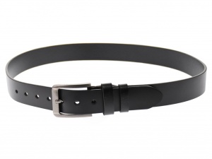 Curea barbati eleganta, din piele naturala, neagra 3.5 cm - DR1245N - Img 2