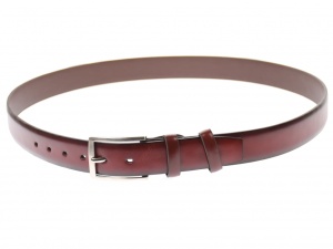 Curea barbati eleganta, din piele naturala visinie 3.5 cm - DR1320VIS - Img 2