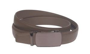 Curea barbati eleganta pentru costum piele naturala, crem capucino, 3.5cm TK12CREM - Img 4