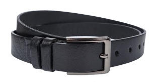 Curea batal barbati, eleganta pentru costum, din piele naturala, Negru, Latime 3.2cm, lungime pana la 170cm - CK86N - Img 4