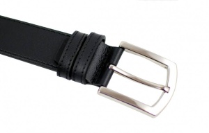 Curea casual - eleganta barbati din piele naturala - Neagra CC400N2 - Img 2