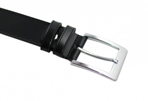 Curea casual, eleganta barbati din piele naturala neagra CC400N3 - Img 2
