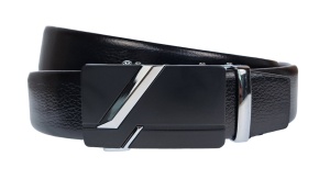 Curea eleganta barbati pentru costum, catarama metalica fara ac, latime 3.5 cm, lungime reglabila, negru - CK211N - Img 2