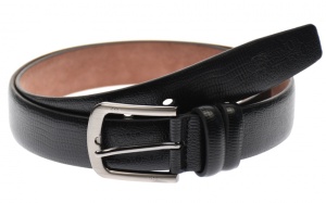 Curea neagra barbati casual, eleganta din piele naturala 3.5 cm - DR1320N