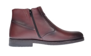Ghete barbatesti bordeaux din piele naturala cu fermoar Rusay Office GKR61VIS - Img 4