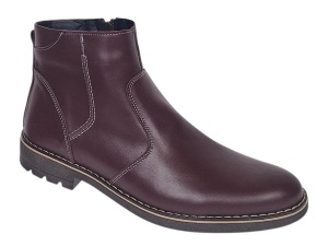 Ghete barbati casual din piele naturala cu fermoar imblanite GKR115VIS - Img 5
