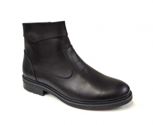 Ghete barbati casual, din piele naturala, cu fermoar, imblanite, Y055N