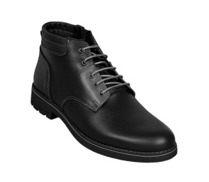 Ghete barbati casual, din piele naturala, cu siret si fermoar, imblanite, negru, GKR Imperia - GKR65N - Img 6