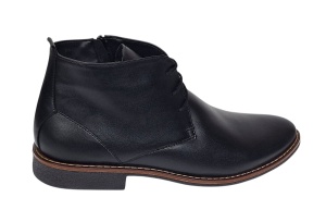 Ghete barbati casual din piele naturala de culoare neagra STDG184N - Img 6