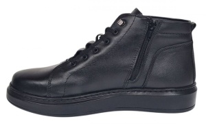 Ghete barbati casual din piele naturala, imblanite, GKR350N - Img 5
