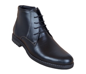 Ghete barbati casual, din piele naturala, imblanite, model iarna, negru, GF2071N2 - Img 7
