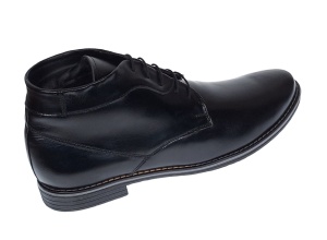 Ghete barbati casual din piele naturala (imblanite) Negru PHBONDNBOX - Img 4
