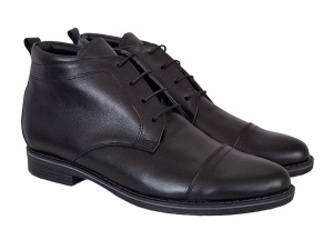 Ghete barbati din piele naturala casual, imblanite, Bond NEGRU - BOND1NBOX - Img 7