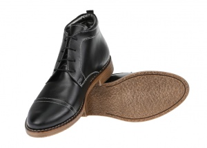 Ghete barbati din piele naturala casual, imblanite, Bond NEGRU - BOND1NEGRU - Img 5