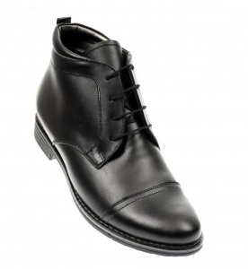 Ghete barbati din piele naturala, imblanite, casual, model iarna - BOND2022N - Img 4