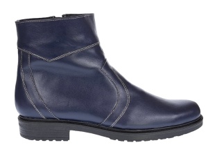 Ghete barbati din piele naturala, imblanite, elegante, cu fermoar, Bleumarin - GB99BLA2 - Img 3