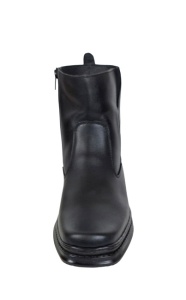 Ghete barbati, din piele naturala, model casual, inchidere cu fermoar, imblanite, calapod lat - 4013N - Img 5